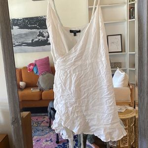 NWT Lulus white wrap dress
